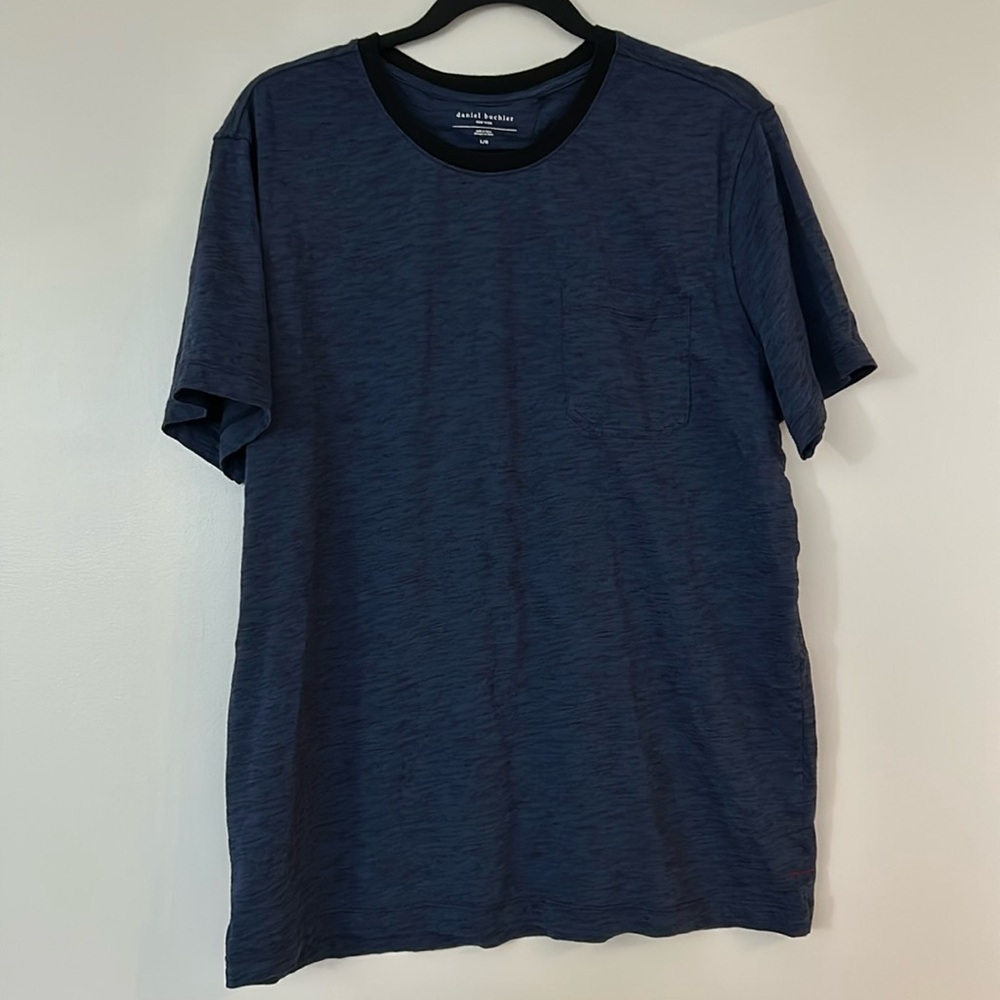Men’s Daniel Buchler Navy Blue shirt, size large, NWOT